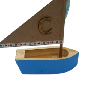 Wooden toy boat