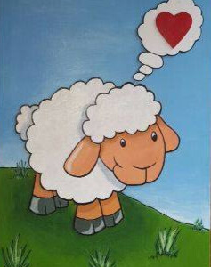 sheep wall art